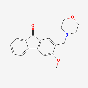 molecular formula C19H19NO3 B14652265 Fluoren-9-one, 3-methoxy-2-morpholinomethyl- CAS No. 42839-79-2