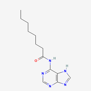 molecular formula C13H19N5O B14652277 N-(7H-purin-6-yl)octanamide CAS No. 52854-12-3