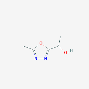 B1465229 1-(5-Methyl-1,3,4-oxadiazol-2-yl)ethan-1-ol CAS No. 1311316-81-0