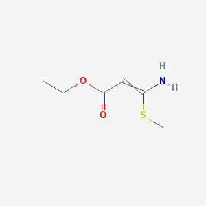 molecular formula C6H11NO2S B14652297 Ethyl 3-amino-3-(methylsulfanyl)prop-2-enoate CAS No. 53371-89-4