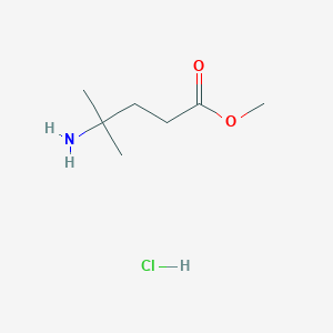 molecular formula C7H16ClNO2 B1465233 Methyl 4-amino-4-methylpentanoate hydrochloride CAS No. 1311317-14-2