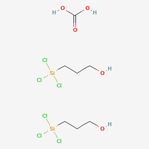 molecular formula C7H16Cl6O5Si2 B14652335 Carbonic acid;3-trichlorosilylpropan-1-ol CAS No. 41423-05-6