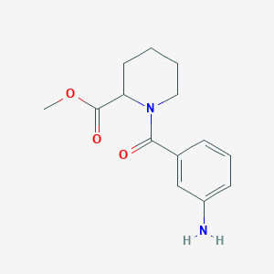 molecular formula C14H18N2O3 B1465235 Methyl 1-(3-aminobenzoyl)piperidine-2-carboxylate CAS No. 1218650-55-5