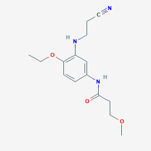 molecular formula C15H21N3O3 B14652366 N-{3-[(2-Cyanoethyl)amino]-4-ethoxyphenyl}-3-methoxypropanamide CAS No. 41494-68-2