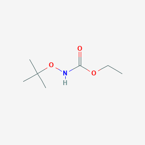 molecular formula C7H15NO3 B14652377 Carbamic acid, (1,1-dimethylethoxy)-, ethyl ester CAS No. 52142-29-7