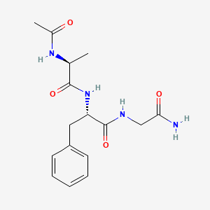 molecular formula C16H22N4O4 B14652385 N-Acetyl-L-alanyl-L-phenylalanylglycinamide CAS No. 52134-72-2