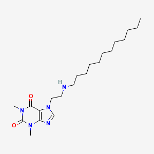 molecular formula C21H37N5O2 B14652420 Theophylline, 7-(2-(dodecylamino)ethyl)- CAS No. 52943-53-0