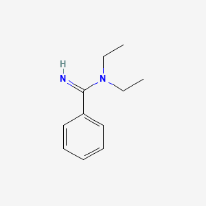 molecular formula C11H16N2 B14652421 Benzenecarboximidamide, N,N-diethyl- CAS No. 50458-37-2