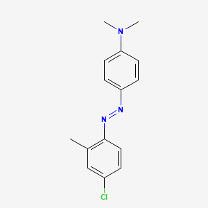 molecular formula C15H16ClN3 B14652422 4-[(E)-(4-Chloro-2-methylphenyl)diazenyl]-N,N-dimethylaniline CAS No. 51614-93-8