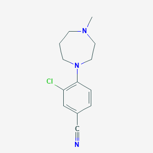 B1465243 3-Chloro-4-(4-methyl-1,4-diazepan-1-yl)benzonitrile CAS No. 864296-24-2