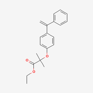 molecular formula C20H22O3 B14652443 Ethyl 2-methyl-2-[4-(1-phenylethenyl)phenoxy]propanoate CAS No. 52214-83-2