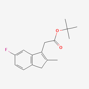 molecular formula C16H19FO2 B14652463 tert-Butyl (5-fluoro-2-methyl-1H-inden-3-yl)acetate CAS No. 53496-81-4
