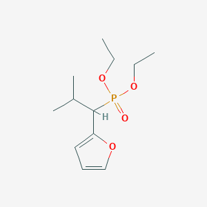 molecular formula C12H21O4P B14652471 Diethyl [1-(furan-2-yl)-2-methylpropyl]phosphonate CAS No. 53226-86-1