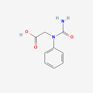 molecular formula C9H10N2O3 B14652474 N-Carbamoyl-N-phenylglycine CAS No. 51989-39-0