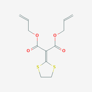 molecular formula C12H14O4S2 B14652488 Diprop-2-en-1-yl (1,3-dithiolan-2-ylidene)propanedioate CAS No. 50780-73-9