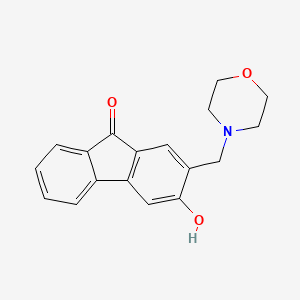 molecular formula C18H17NO3 B14652535 Fluoren-9-one, 3-hydroxy-2-morpholinomethyl- CAS No. 42839-83-8