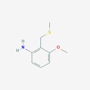molecular formula C9H13NOS B14652548 3-Methoxy-2-[(methylsulfanyl)methyl]aniline CAS No. 53334-27-3