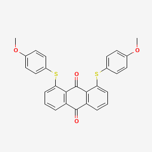 molecular formula C28H20O4S2 B14652555 1,8-Bis[(4-methoxyphenyl)sulfanyl]anthracene-9,10-dione CAS No. 41232-33-1