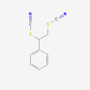 molecular formula C10H8N2S2 B14652599 Thiocyanic acid, 1-phenyl-1,2-ethanediyl ester CAS No. 42877-24-7