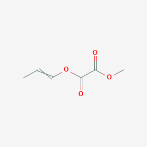 molecular formula C6H8O4 B14652648 Methyl prop-1-en-1-yl ethanedioate CAS No. 50878-46-1