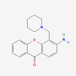 molecular formula C19H20N2O2 B14652689 Xanthen-9-one, 3-amino-4-piperidinomethyl- CAS No. 43159-97-3