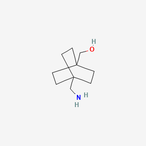 molecular formula C10H19NO B1465274 [4-(Aminomethyl)bicyclo[2.2.2]oct-1-yl]methanol CAS No. 916304-06-8
