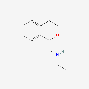 molecular formula C12H17NO B14652763 N-(3,4-dihydro-1H-isochromen-1-ylmethyl)ethanamine CAS No. 50683-75-5