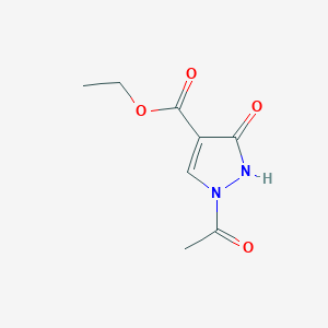 molecular formula C8H10N2O4 B1465278 Ethyl 1-acetyl-3-hydroxy-1H-pyrazole-4-carboxylate CAS No. 478968-45-5
