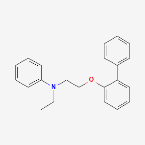 molecular formula C22H23NO B14652862 N-{2-[([1,1'-Biphenyl]-2-yl)oxy]ethyl}-N-ethylaniline CAS No. 52576-36-0