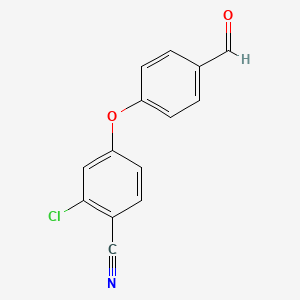 molecular formula C14H8ClNO2 B1465288 2-Chloro-4-(4-formylphenoxy)benzonitrile CAS No. 676494-61-4