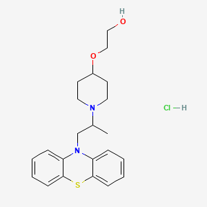 molecular formula C22H29ClN2O2S B14652897 10-(2-(4-beta-Hydroxyethoxypiperidino)propyl)phenothiazine hydrochloride CAS No. 40255-66-1