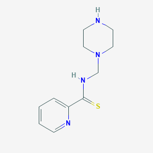 molecular formula C11H16N4S B14652951 N-[(Piperazin-1-yl)methyl]pyridine-2-carbothioamide CAS No. 51078-97-8