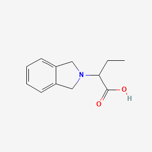 molecular formula C12H15NO2 B1465304 2-(2,3-dihydro-1H-isoindol-2-yl)butanoic acid CAS No. 1247162-31-7