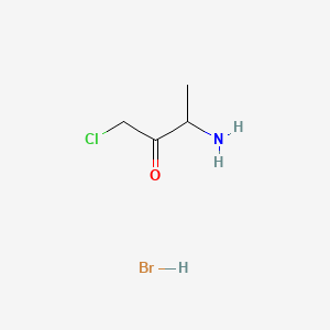 molecular formula C4H9BrClNO B14653072 Alanine chloromethyl ketone CAS No. 41036-44-6