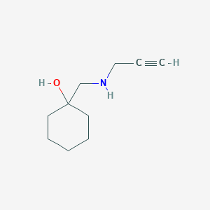 molecular formula C10H17NO B1465317 1-{[(Prop-2-yn-1-yl)amino]methyl}cyclohexan-1-ol CAS No. 1184378-19-5