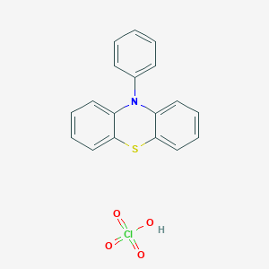 molecular formula C18H14ClNO4S B14653180 Perchloric acid;10-phenylphenothiazine CAS No. 52156-15-7