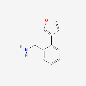 molecular formula C11H11NO B1465321 [2-(Furan-3-yl)phenyl]methanamine CAS No. 1340406-64-5