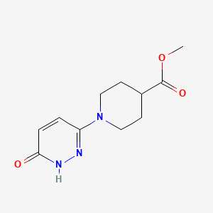 molecular formula C11H15N3O3 B1465324 Methyl 1-(6-oxo-1,6-dihydropyridazin-3-yl)piperidine-4-carboxylate CAS No. 1351686-65-1