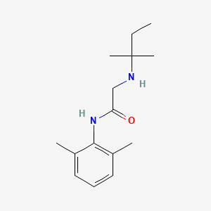 molecular formula C15H24N2O B14653262 N-(2,6-Dimethylphenyl)-N~2~-(2-methylbutan-2-yl)glycinamide CAS No. 50666-70-1
