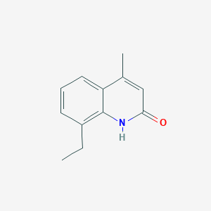 molecular formula C12H13NO B14653323 8-Ethyl-4-methylquinolin-2-ol CAS No. 53761-44-7