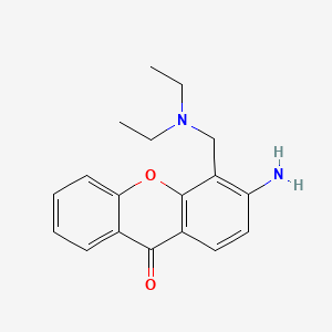 molecular formula C18H20N2O2 B14653333 Xanthen-9-one, 3-amino-4-(diethylamino)methyl- CAS No. 42061-35-8