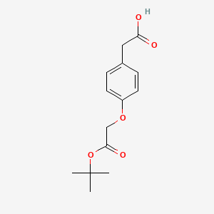 molecular formula C14H18O5 B1465336 (4-tert-Butoxycarbonylmethoxyphenyl)-acetic acid CAS No. 119293-45-7