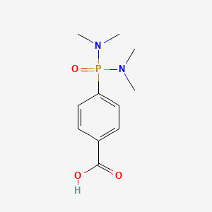 molecular formula C11H17N2O3P B14653394 4-[Bis(dimethylamino)phosphoryl]benzoic acid CAS No. 53824-54-7
