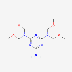 molecular formula C11H22N6O4 B14653424 Tetra(methoxymethyl)melamine 