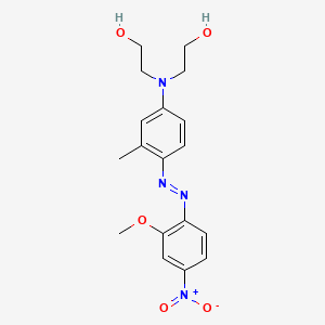 molecular formula C18H22N4O5 B14653492 Ethanol, 2,2'-((4-((2-methoxy-4-nitrophenyl)azo)-3-methylphenyl)imino)bis- CAS No. 41541-11-1