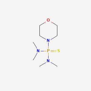 molecular formula C8H20N3OPS B14653494 N,N,N',N'-Tetramethyl-P-morpholin-4-ylphosphonothioic diamide CAS No. 50822-48-5