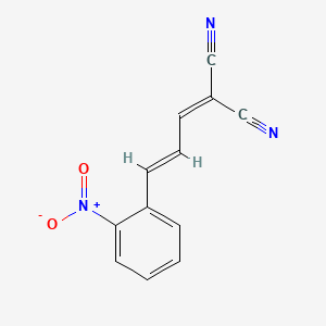 molecular formula C12H7N3O2 B14653531 (2-Nitrocinnamylidene)malononitrile CAS No. 41122-42-3