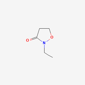 molecular formula C5H9NO2 B14653533 3-Isoxazolidinone, 2-ethyl- CAS No. 40784-14-3