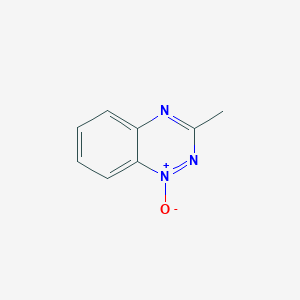 molecular formula C8H7N3O B14653558 1,2,4-Benzotriazine, 3-methyl-, 1-oxide CAS No. 51110-87-3