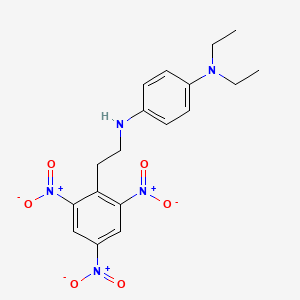 molecular formula C18H21N5O6 B14653587 N~1~,N~1~-Diethyl-N~4~-[2-(2,4,6-trinitrophenyl)ethyl]benzene-1,4-diamine CAS No. 40668-60-8